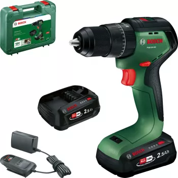 Bosch PSB18V-60 18V bezuhlíkový akumulátorový príklepový skrutkovač s 2x2,5Ah batériami a nabíjačkou v kufri