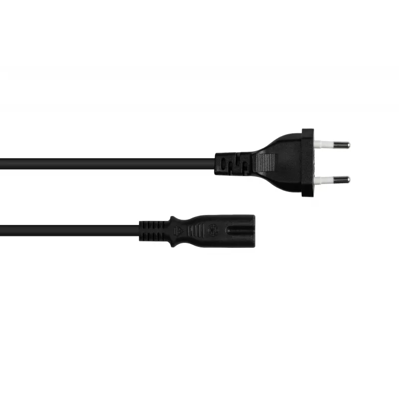 Kabelmeister euro napájací kábel Type-C na C7 Figure-8 konektor samica, 1,8 m, čierny, 0,75 mm²