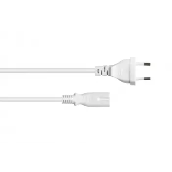Kabelmeister euro napájací kábel CEE 7/16 na IEC C7, biely, 0,75 mm², 5 m