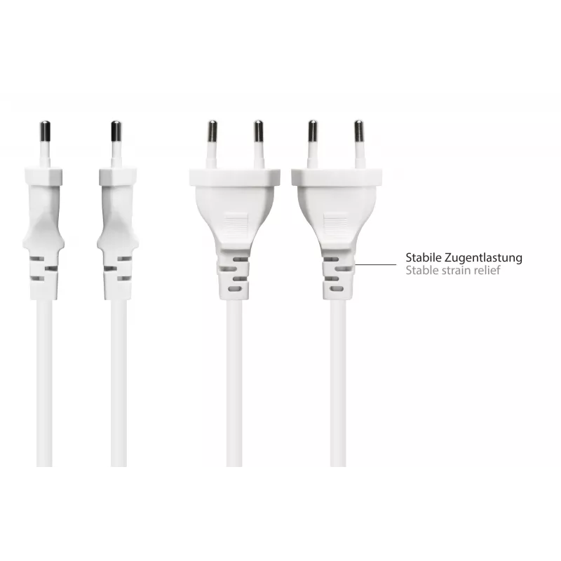 Kabelmeister euro napájací kábel CEE 7/16 na IEC C7, biely, 0,75 mm², 5 m