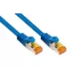 Kabelmeister Cat.7 S/FTP patch kábel, RJ45, TPE bez halogénov, modrý, 0,5m