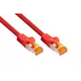 Kabelmeister Cat.7 S/FTP patch kábel, RJ45, TPE plášť, bez halogénov, červený, 0,25m