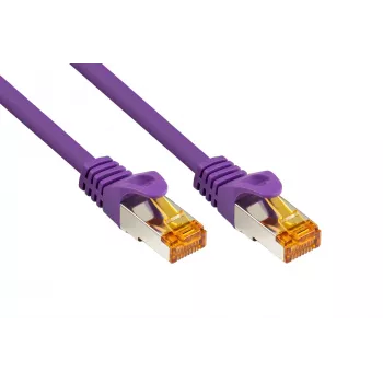 KABELMEISTER Cat.7 S/FTP patch kábel, RJ45, 2m, fialový, TPE bez halogénov