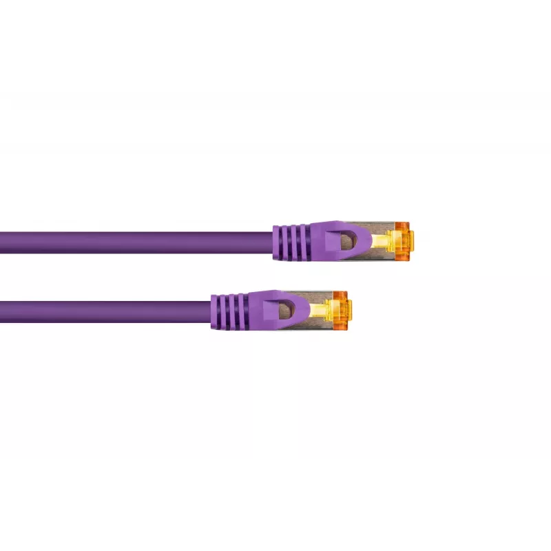 KABELMEISTER Cat.7 S/FTP patch kábel, RJ45, 2m, fialový, TPE bez halogénov