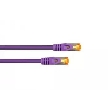 KABELMEISTER Cat.7 S/FTP patch kábel, RJ45, TPE plášť, bez halogénov, fialový, 3m