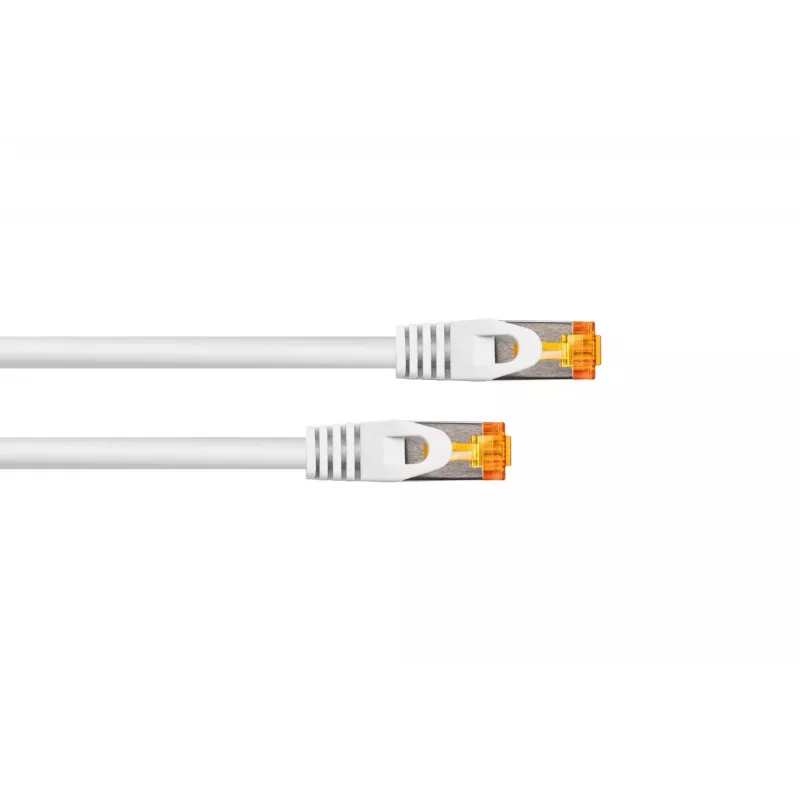 Kabelmeister RJ45 patch kábel Cat.7 S/FTP, TPE plášť, bezhalogénový, biely, 7,5 m