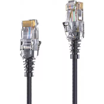 Prepojovací kábel PureLink AVIT Media Series Slim Cat.6 U/UTP, LSOH, 0,25 m, čierny (MC1500-0025)
