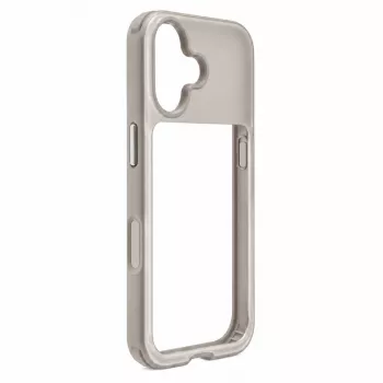Evelatus Apple iPhone 17 LiveCase hybridné puzdro so stojanom PC+TPU strieborná