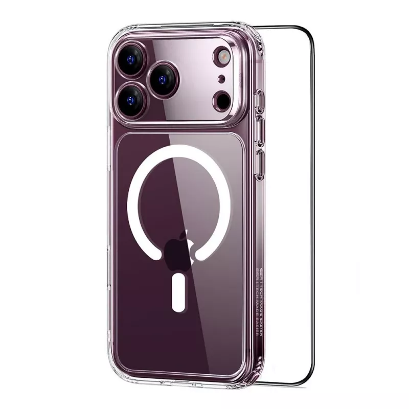 ESR Classic Hybrid MagSafe & Tempered Glass puzdro pre iPhone 17 Pro / 18 Pro transparentné