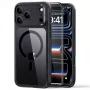 ESR Classic Hybrid MagSafe & Panzerglas puzdro pre iPhone 17 Pro Max / 18 Pro Max – transparentné s čiernym rámom