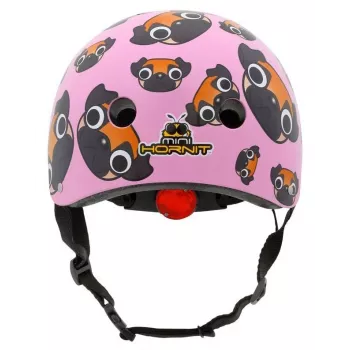 Hornit Pug detská cyklistická prilba s LED svetlami - ružová, 48-53 cm PUS806