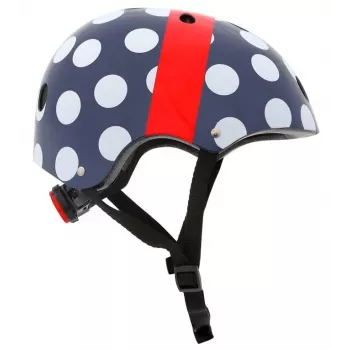 Hornit POM913 Polka Dot multi-športová prilba pre deti, 53-58 cm, čierna/modrá/červená/biela
