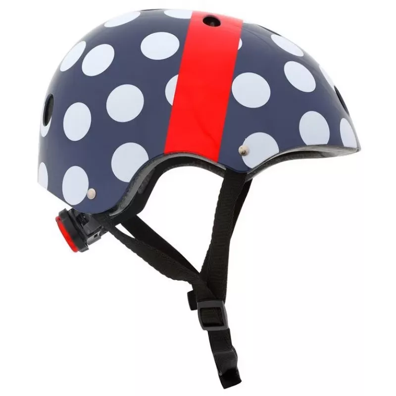 Hornit POM913 Polka Dot multi-športová prilba pre deti, 53-58 cm, čierna/modrá/červená/biela