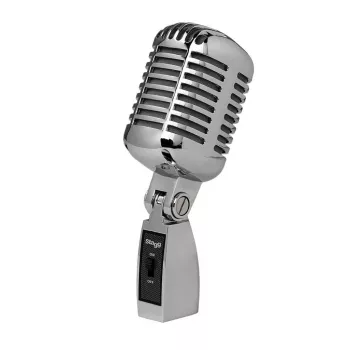 Stagg Vintage SDM 100 dynamický mikrofón s vypínačom, kardioida, XLR, chróm