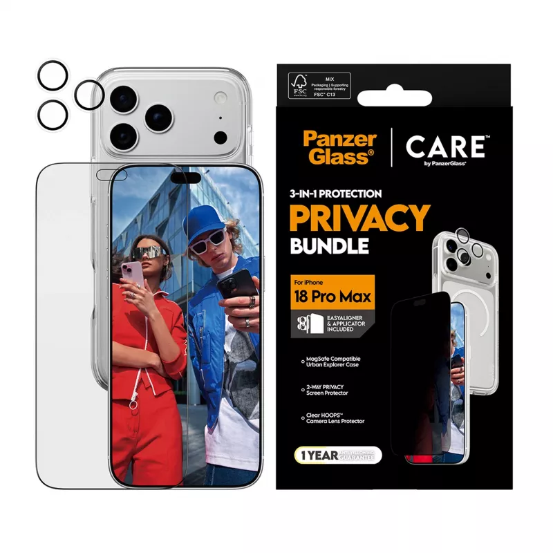 PanzerGlass Privacy Flagship 3-in-1 Bundle pre iPhone 18 Pro Max