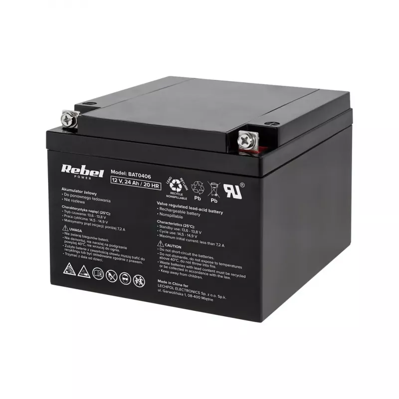 Gélová batéria Rebel 12V 24Ah