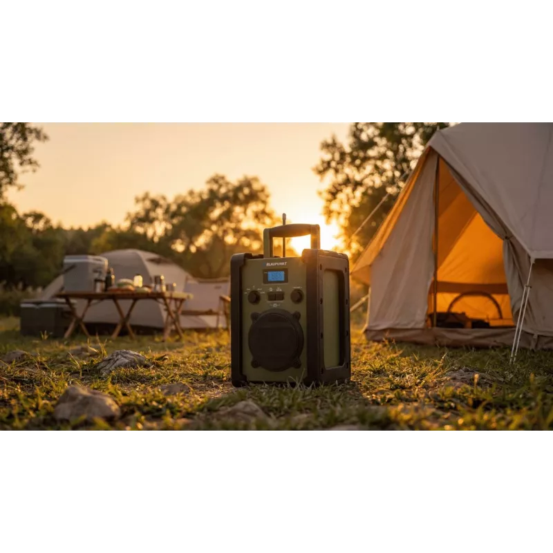 Blaupunkt PP35BT Survival prenosné rádio s Bluetooth, solárnym panelom, ručnou kľukou, powerbankou, baterkou