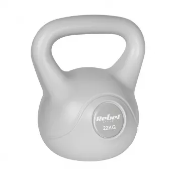 REBEL ACTIVE kettlebell bitúmen 22 kg sivá