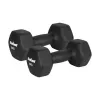 REBEL ACTIVE sada liatinových neoprénových jednoručiek 2x8kg, tmavosivá