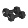 REBEL ACTIVE sada liatinových neoprénových jednoručiek 2x8kg, tmavosivá