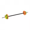 REBEL ACTIVE 20 kg sada liatinových jednoručiek s 140 cm tyčou