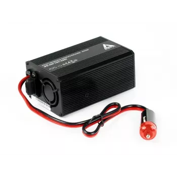 AZO Digital IPS-400 400W 12V DC na 230V AC menič s modifikovanou sínusovou vlnou, zásuvka Schuko, svorky batérie a konektor zapaľovača
