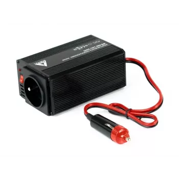 AZO Digital IPS-400 400W 12V DC na 230V AC menič s modifikovanou sínusovou vlnou, zásuvka Schuko, svorky batérie a konektor zapaľovača
