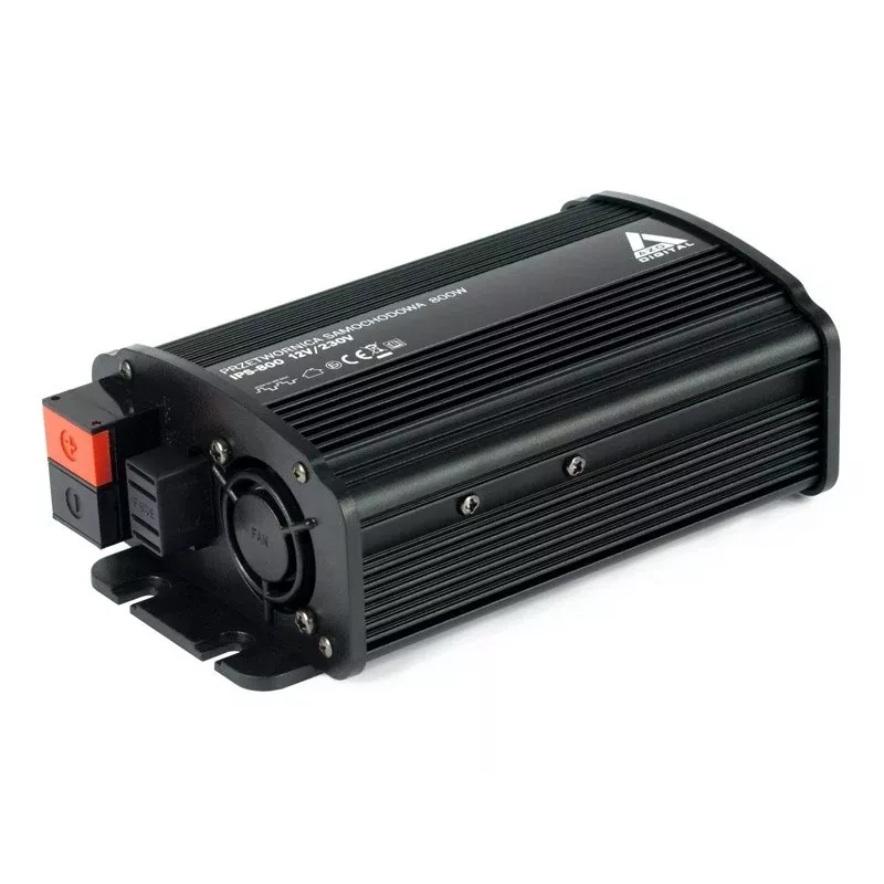 AZO Digital IPS-800U 800W 12V na 230V menič s modifikovanou sínusovou vlnou s USB