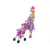 LEAN TOYS sada detského kočíka pre bábiky s príslušenstvom – ružový kočík s mäkkou bábikou, fľašou, dekou a taškou
