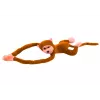 LEAN TOYS plyšová opica maskot so zvukom, svetlohnedá 80 cm