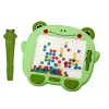LEAN TOYS magnetická vzdelávacia tabuľa žaba stylus pad zelené korálky puzzle