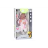 LEAN TOYS bábika s cumlíkom, jednorožec kombinéza, ružová deka a príslušenstvo, 35 cm