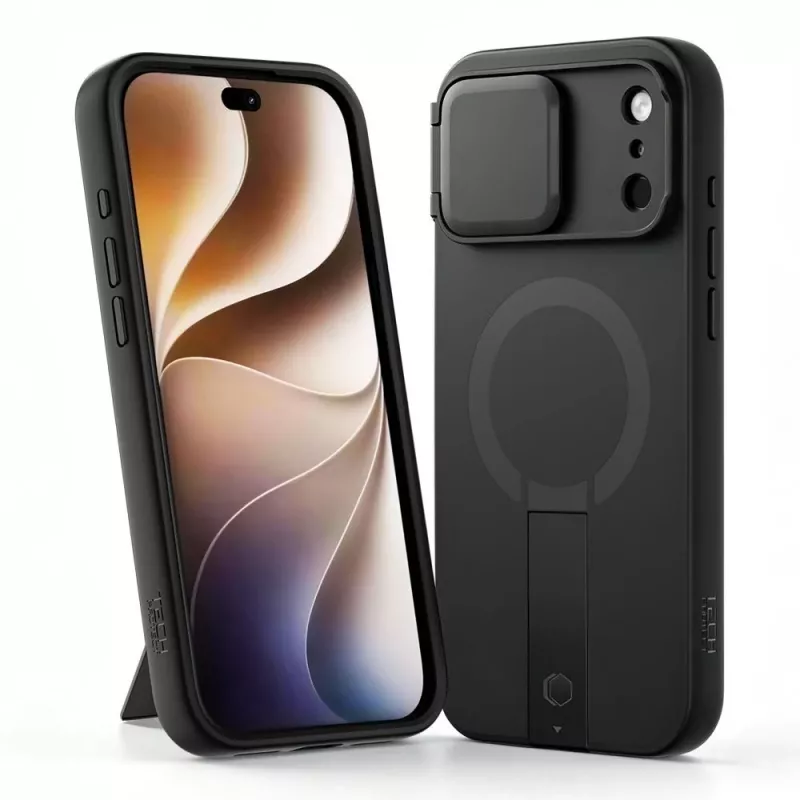 TECH-PROTECT Kevlar Aura MagSafe puzdro pre iPhone 17 Pro Max / 18 Pro Max - čierna
