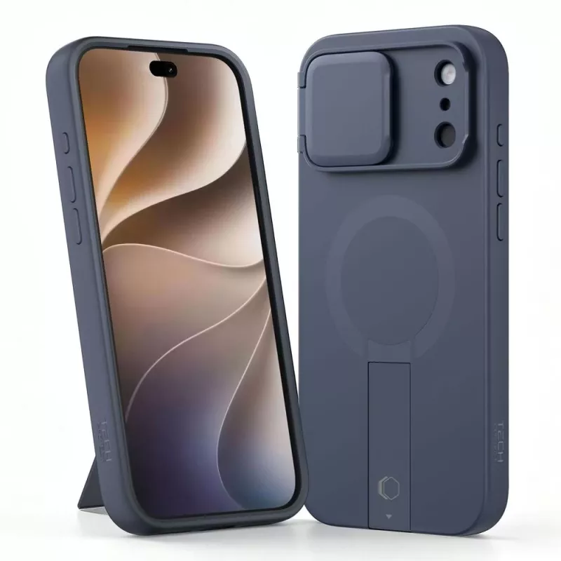 TECH-PROTECT Kevlar Aura MagSafe puzdro pre iPhone 17 Pro Max / 18 Pro Max – námornícka modrá