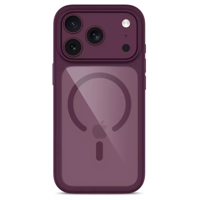 TECH-PROTECT MagOne MagSafe puzdro + pancierové sklo balenie 2 ks pre iPhone 17 Pro / 18 Pro – Dark Cherry/transparentná