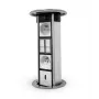 LEGRAND EM/HU-STP-1S-3EU desktopový stĺp prázdne puzdro pre 8 modulov, hliník/čierna