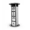 LEGRAND EM/HU-STP-1S-3EU desktopový stĺp prázdne puzdro pre 8 modulov, hliník/čierna