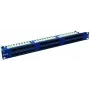 EMITERNET 48-port RJ45 UTP Cat.6 patch panel 1U s lištou na vedenie káblov, modrý
