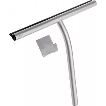 DEANTE ADI_F31K stierka na vodu s háčikom, 25 cm gumená čepeľ, ergonomická plastová rukoväť, čierna/biela