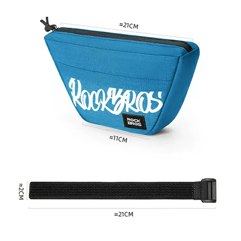 Rockbros G011 Flash Journey lichobežníková taška na riadidlá 0,7L modrá