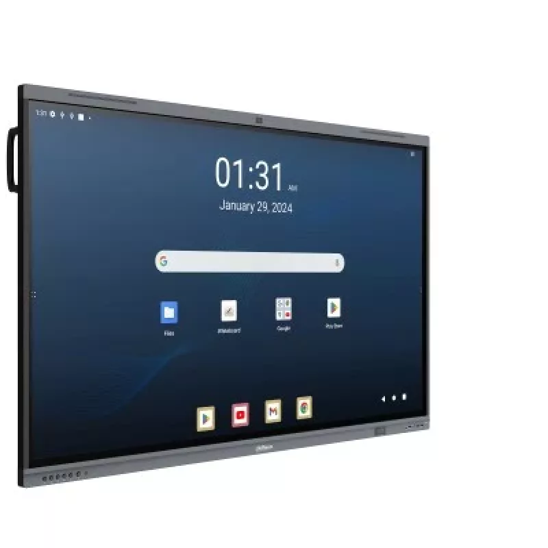 Dahua DHI-LPH65-MC480-U 65 palcový 4K interaktívny dotykový displej s Android, EDLA certifikovaný, 40-bodový IR dotyk, 48MP kamera, 8-array mikrofón, Wi-Fi 6, 8GB RAM, 128GB úložisko