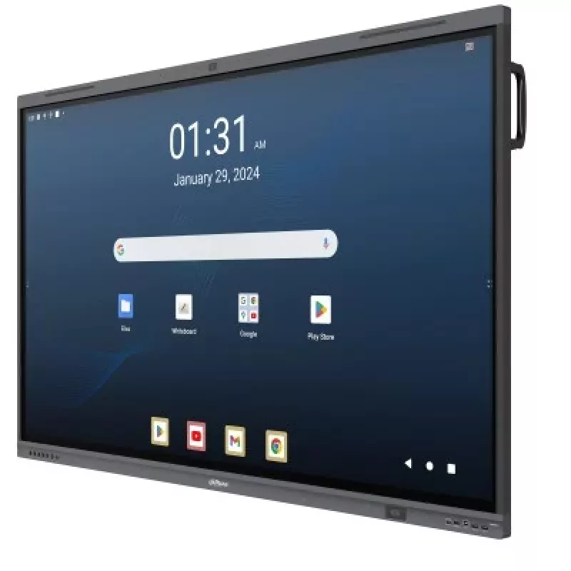 Dahua DHI-LPH65-MC480-U 65 palcový 4K interaktívny dotykový displej s Android, EDLA certifikovaný, 40-bodový IR dotyk, 48MP kamera, 8-array mikrofón, Wi-Fi 6, 8GB RAM, 128GB úložisko
