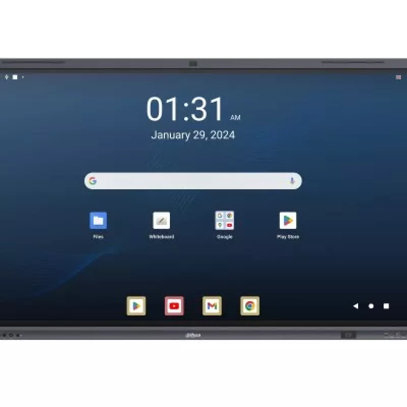 Dahua DHI-LPH65-MC480-U 65 palcový 4K interaktívny dotykový displej s Android, EDLA certifikovaný, 40-bodový IR dotyk, 48MP kamera, 8-array mikrofón, Wi-Fi 6, 8GB RAM, 128GB úložisko