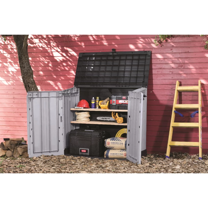 KETER záhradný a balkónový box MIDI SIVO-ČIERNA 132x71,5x113,5cm