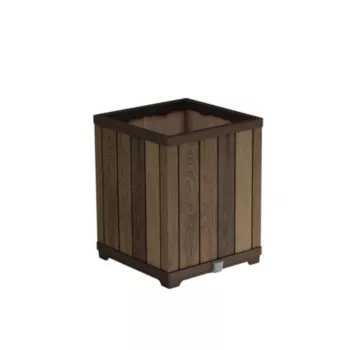 KETER kvetináč Deco Square Tall Planter orech