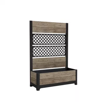 KETER Deco Tulip 110L 2-Rhombus Mesh kvetináč jaseňový odtieň