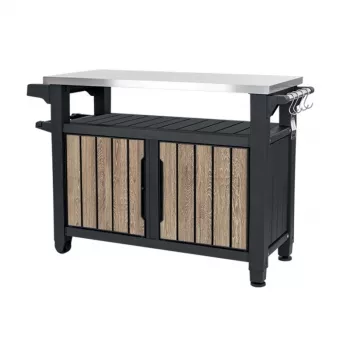 KETER grilovací stôl Deco Unity XL 207L jaseňový vzhľad