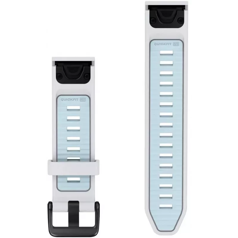 Garmin QuickFit silikónový remienok na hodinky 20 mm, Ice Blue/biely (010-14506-00)