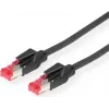 Dätwyler 21.05.0005 Cat 6 S/FTP patch kábel, RJ-45 konektor samec na RJ-45 konektor samec, 0,5 m, čierna, LSZH, 10 Gbps