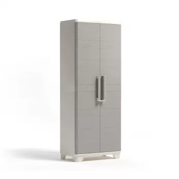 KETER Linear Wood vysoká skriňa 68x39x173cm svetlobéžová/svetlosivá